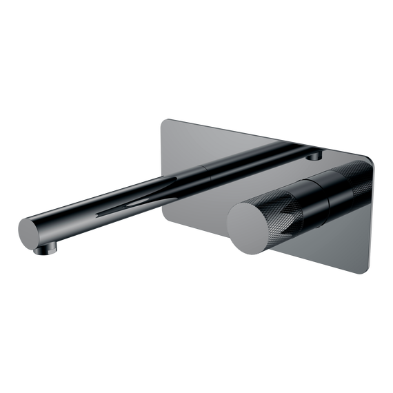 Смеситель для раковины настенный Boheme Stick 125-SGM.2 (со скрытой частью) графит глянцевый - фото 