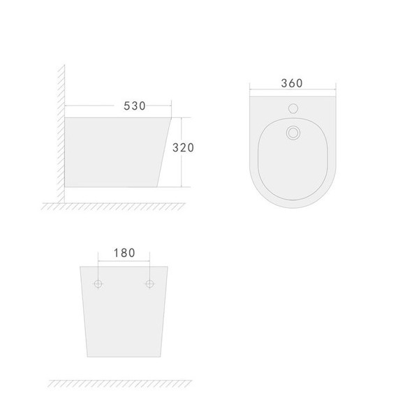 Биде подвесное Boheme Avva 973-W-BIDET - фото, картинка 2 Биде подвесное Boheme Avva 973-W-BIDET - фото 2