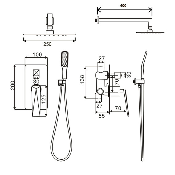 Душевая система для душа Boheme Venturo 374, - фото 2
