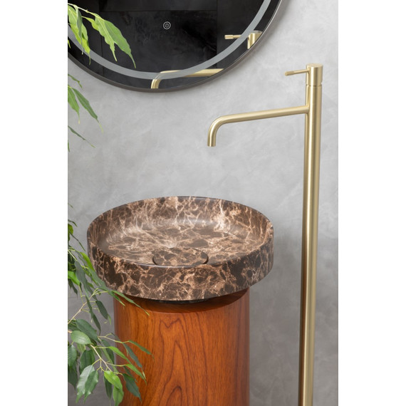 Смеситель для раковины Boheme Uno 107-MG, золото матовое - фото 2