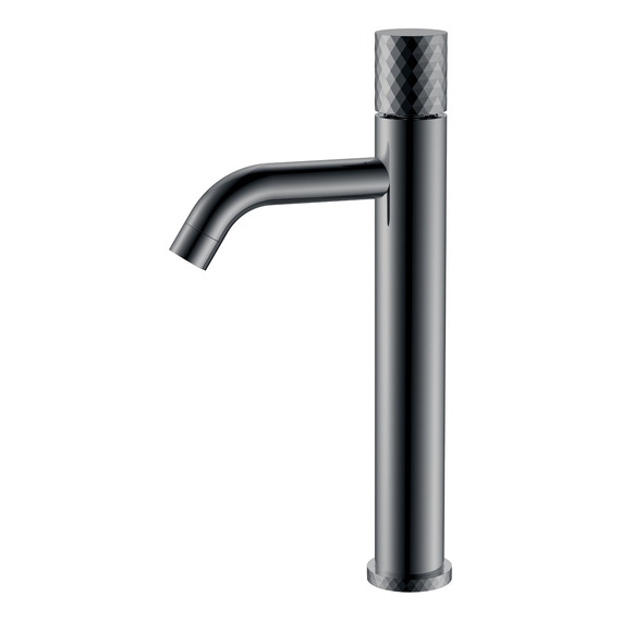 Смеситель для раковины высокий Boheme Stick 122-SGM, графит глянцевый - фото 