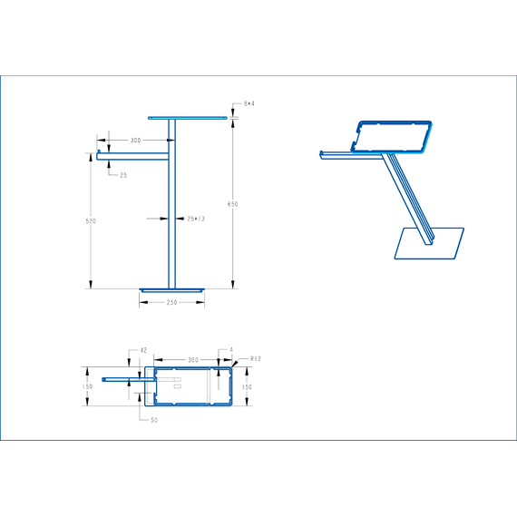 Стойка с полотенцедержателем и полкой Boheme 10952-MW, цвет белый матовый - фото 2