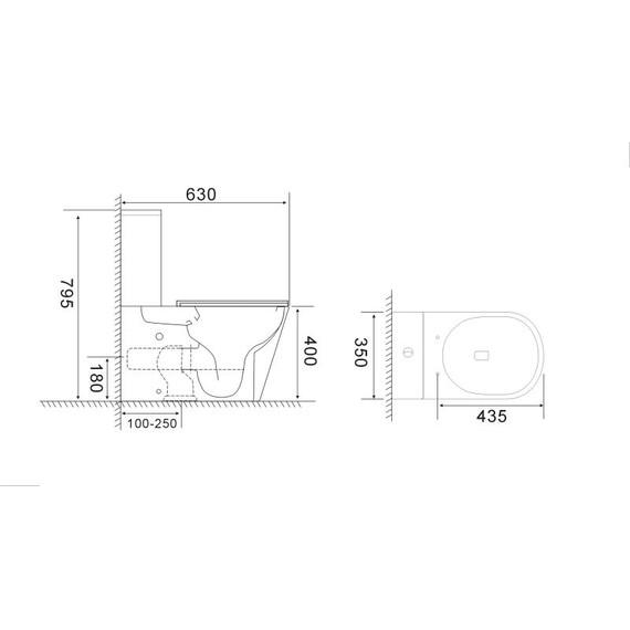 Унитаз-компакт безободковый Cerutti SPA Piera 10560 с тонкой крышкой микролифт (система смыва Торнадо) - фото 6