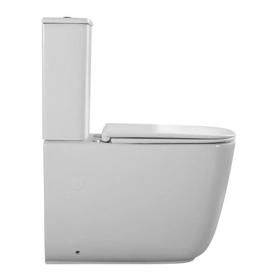 Унитаз-компакт безободковый Cerutti SPA Alvaro 11089 с тонкой крышкой микролифт (система смыва Торнадо) - фото 3