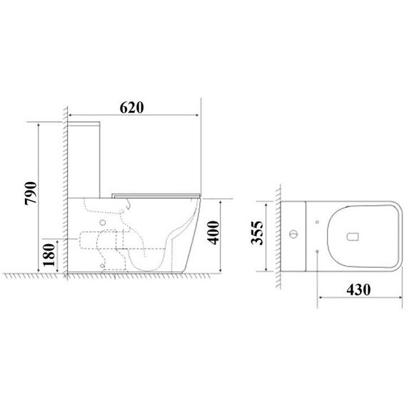 Унитаз-компакт безободковый Cerutti SPA Alvaro 11089 с тонкой крышкой микролифт (система смыва Торнадо) - фото 7