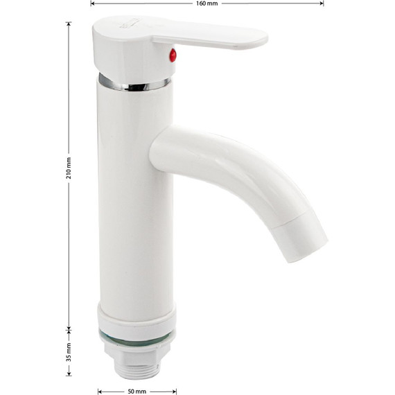 Смеситель для раковины Brimix 5993, белый (материал абс пластик) - фото 5