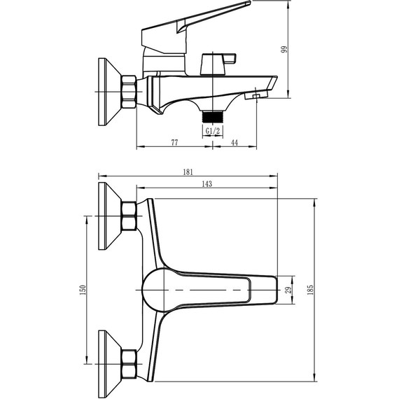 Смеситель для ванны Loranto Inessa LR30287001 - фото 7