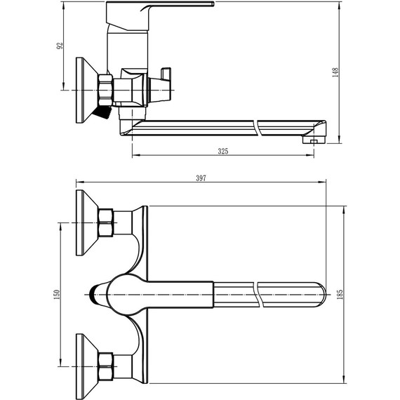 Смеситель для ванны Loranto Norma LR90501000 - фото 7