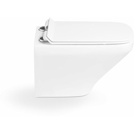 Унитаз подвесной безободковый SantiLine SL-5003 с тонкой крышкой микролифт - фото 4