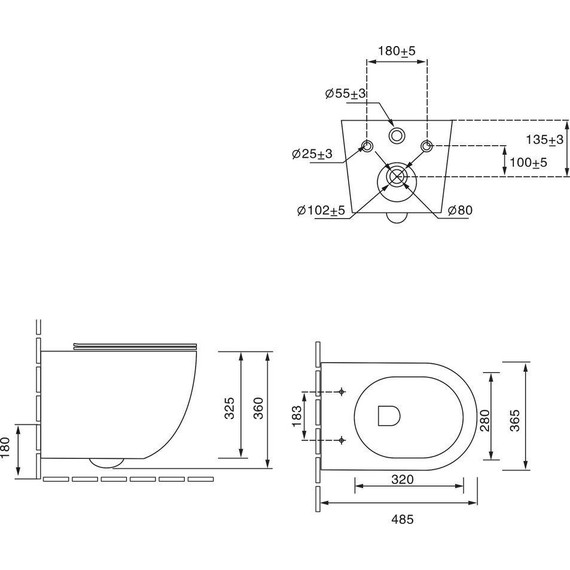 Унитаз подвесной безободковый SantiLine SL-5005T-MG с тонкой крышкой микролифт (система смыва Торнадо) светло-серый матовый - фото 2