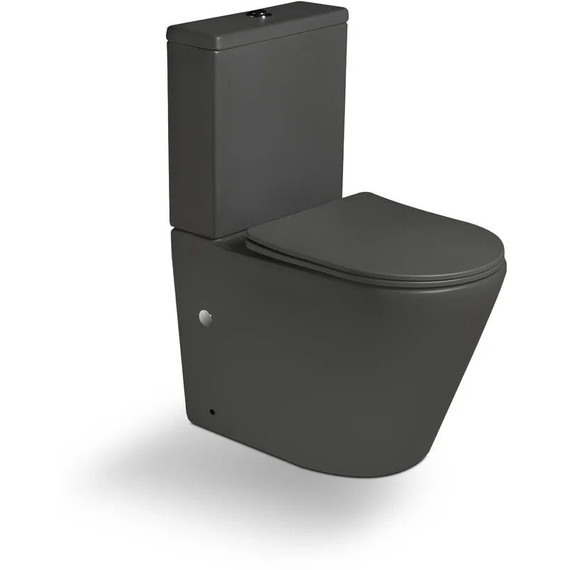 Унитаз-компакт безободковый SantiLine SL-5014MG с тонкой крышкой микролифт - фото 3