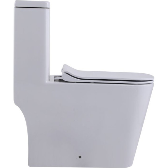 Унитаз-моноблок безободковый SantiLine SL-5024 с тонкой крышкой микролифт - фото 2