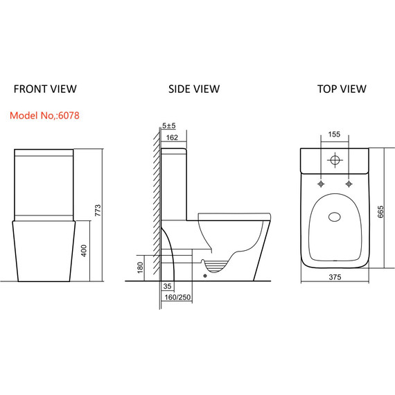 Унитаз-моноблок безободковый SantiLine SL-5024 с тонкой крышкой микролифт - фото 9