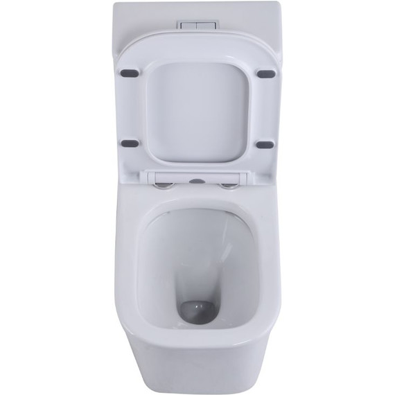 Унитаз-моноблок безободковый SantiLine SL-5024 с тонкой крышкой микролифт - фото 3