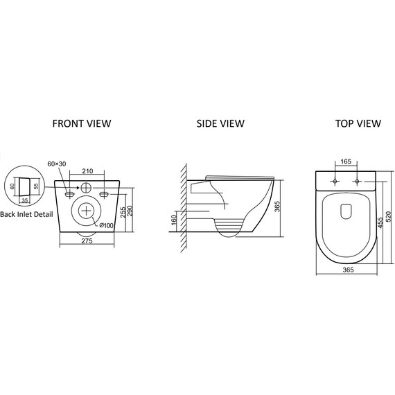 Унитаз подвесной безободковый SantiLine SL-5025MB с тонкой крышкой микролифт (система смыва Торнадо) - фото 2