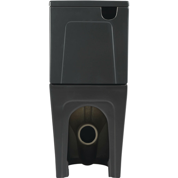 Унитаз-компакт безободковый SantiLine SL-5026MB с тонкой крышкой микролифт (система смыва Торнадо) чёрный матовый - фото 6