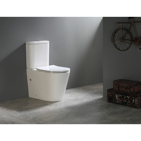 Унитаз-компакт безободковый SantiLine SL-5026 с тонкой крышкой микролифт (система смыва Торнадо) - фото 10