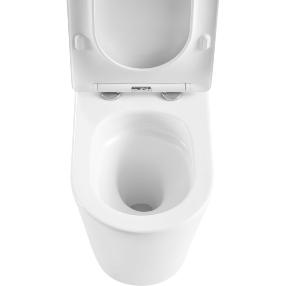 Унитаз-компакт безободковый SantiLine SL-5026 с тонкой крышкой микролифт (система смыва Торнадо) - фото 7