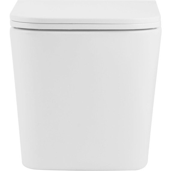 Унитаз подвесной безободковый SantiLine SL-5027 с тонкой крышкой микролифт (система смыва Торнадо) - фото 3