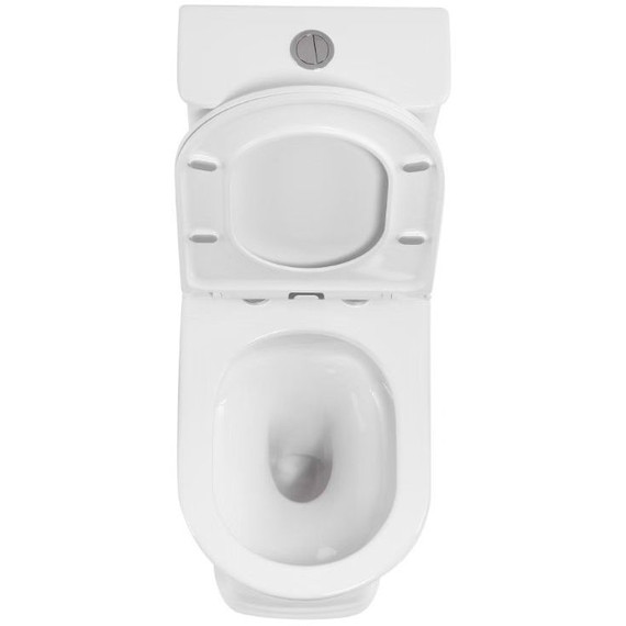 Унитаз-компакт безободковый SantiLine SL-5042 с тонкой крышкой микролифт (система смыва Торнадо) - фото 4