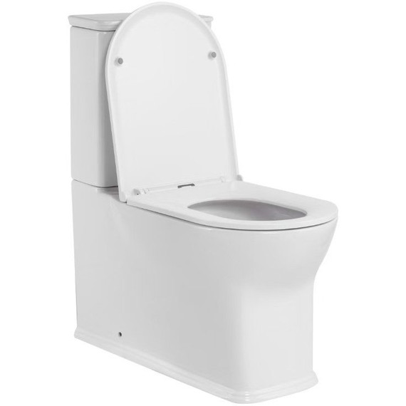 Унитаз-компакт безободковый SantiLine SL-5042 с тонкой крышкой микролифт (система смыва Торнадо) - фото 3