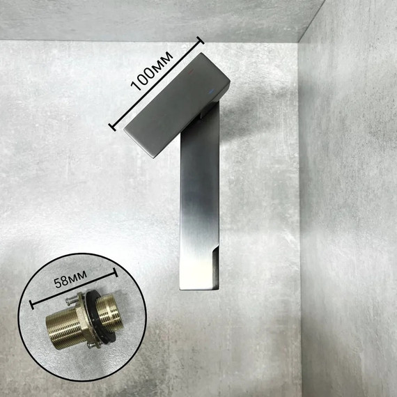 Смеситель для раковины высокий Belz B11613-3, графит - фото 5