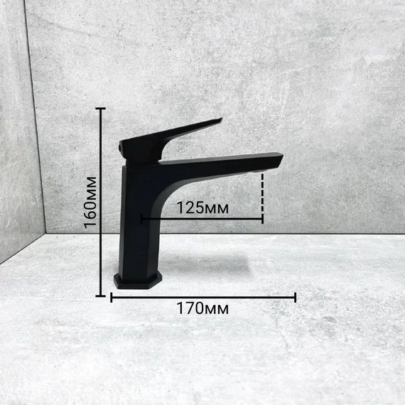 Смеситель для раковины Haiba HB10726-7, чёрный - фото 4