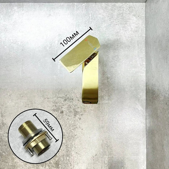 Смеситель для раковины Haiba HB10726-5, золото - фото 5