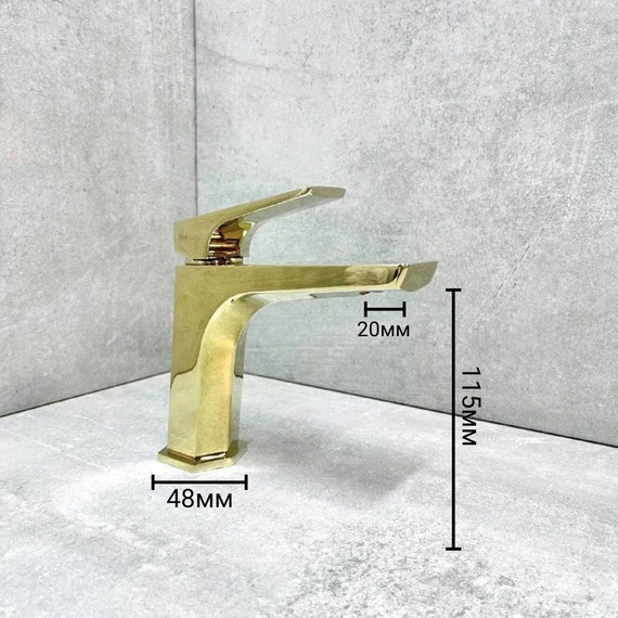Смеситель для раковины Haiba HB10726-5, золото - фото 4