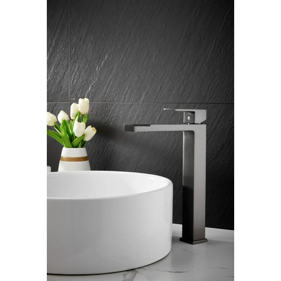 Смеситель для раковины высокий Belz B11613-3, графит - фото 9