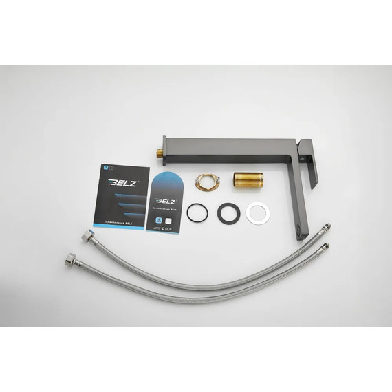 Смеситель для раковины высокий Belz B11613-3, графит - фото 20