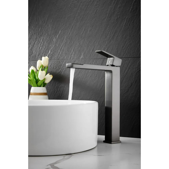 Смеситель для раковины высокий Belz B11613-3, графит - фото 12