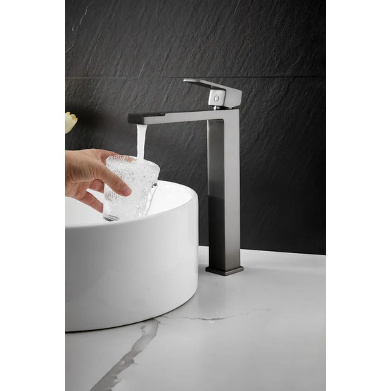 Смеситель для раковины высокий Belz B11613-3, графит - фото 14