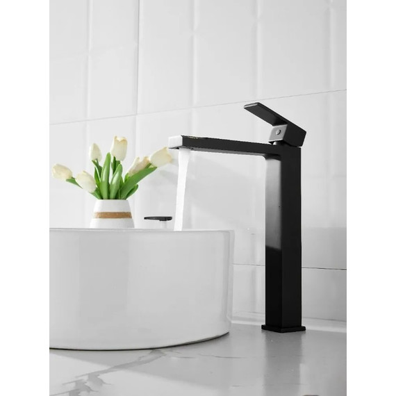 Смеситель для раковины высокий Belz B11613-7, чёрный - фото 4