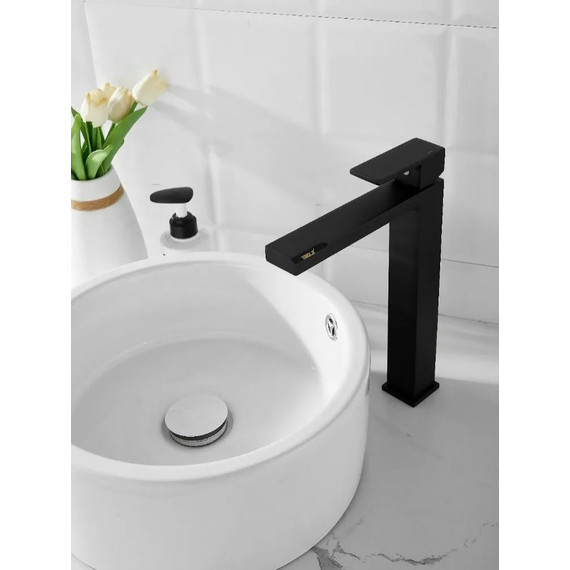 Смеситель для раковины высокий Belz B11613-7, чёрный - фото 6