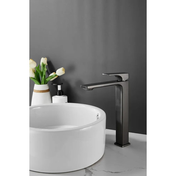 Смеситель для раковины высокий Belz B11709-3, графит - фото 2