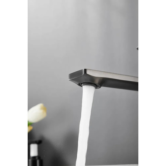 Смеситель для раковины высокий Belz B11709-3, графит - фото 8