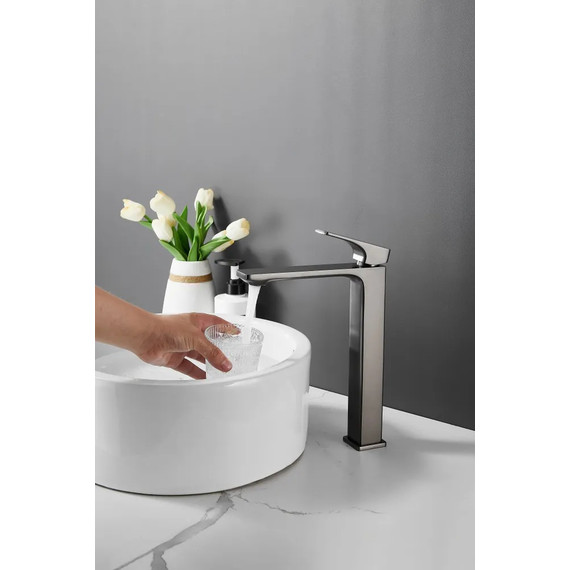 Смеситель для раковины высокий Belz B11709-3, графит - фото 10