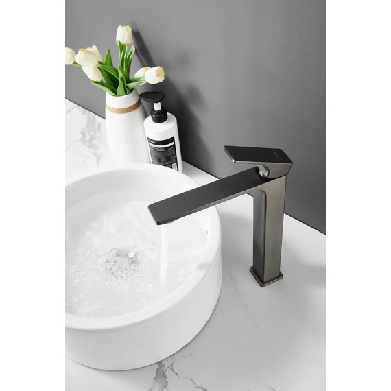 Смеситель для раковины высокий Belz B11709-3, графит - фото 9