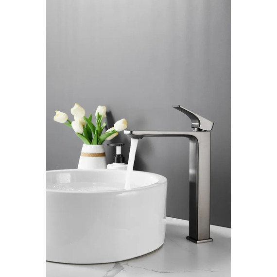 Смеситель для раковины высокий Belz B11709-3, графит - фото 3