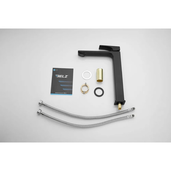 Смеситель для раковины высокий Belz B11709-7, чёрный - фото 15