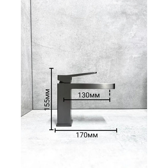 Смеситель для раковины Haiba HB10732-3, графит - фото 2