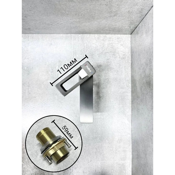 Смеситель для раковины Haiba HB10732-3, графит - фото 4