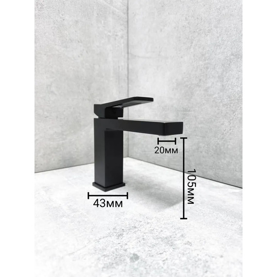 Смеситель для раковины Haiba HB10732-7, чёрный - фото 3