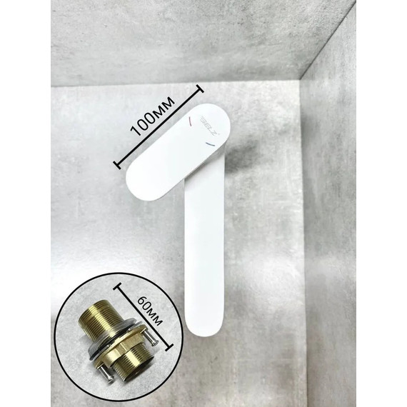 Смеситель для раковины высокий Belz B11713-8, белый - фото 5