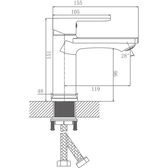 Смеситель для раковины Haiba HB10719-3, графит - фото 17
