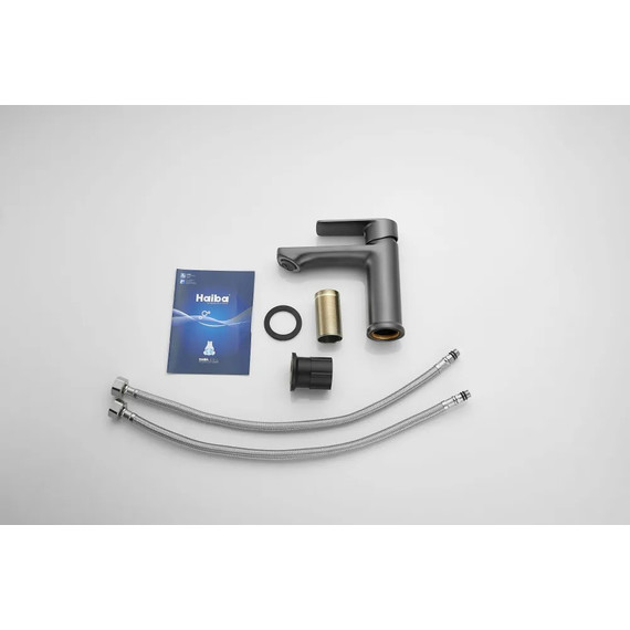Смеситель для раковины Haiba HB10719-3, графит - фото 15