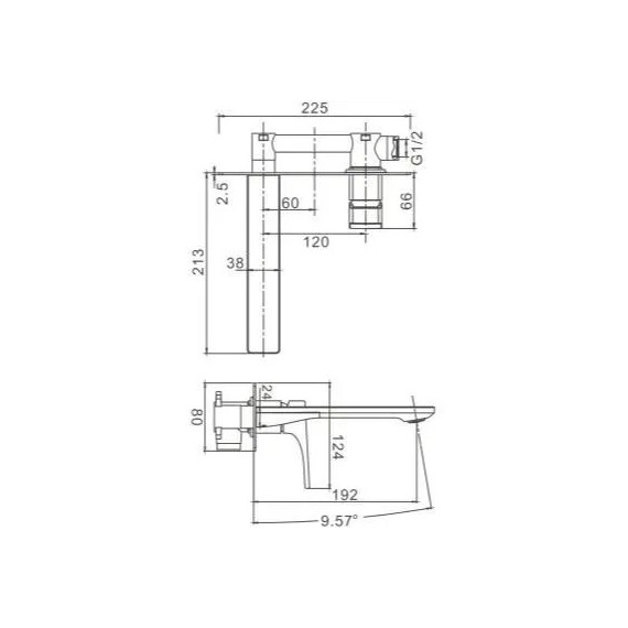 Смеситель для раковины настенный Belz B14709 - фото 2