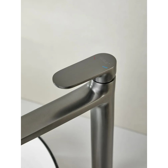 Смеситель для раковины высокий Belz B11713-3, графит - фото 4