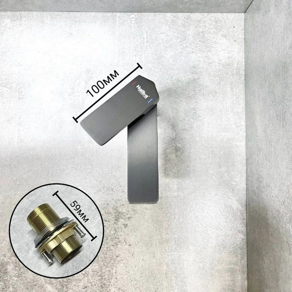 Смеситель для раковины Haiba HB10726-3, оружейная сталь - фото 2